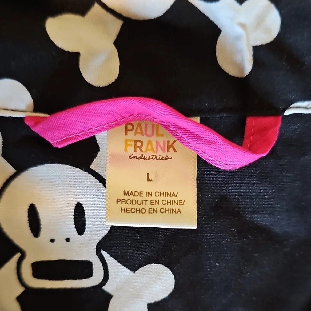 NWT - Paul Frank "Skurvy" Pajama Set - Size L (Junior/Slim Fit)- Y2K Goth-Cute - Picture 2 of 9